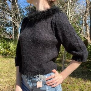 3/$30🪩 Vintage 90’s Faux Fur Top